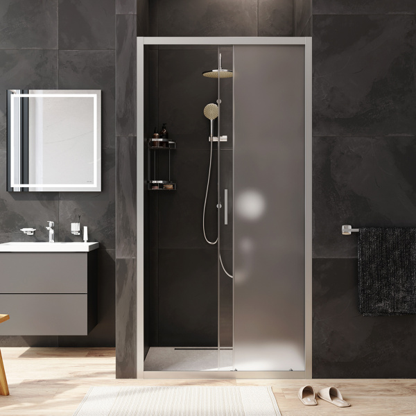 Душевая дверь Am.Pm Gem W90G-100-1-195MM 100 см стекла прозрачные матовые, профиль хром