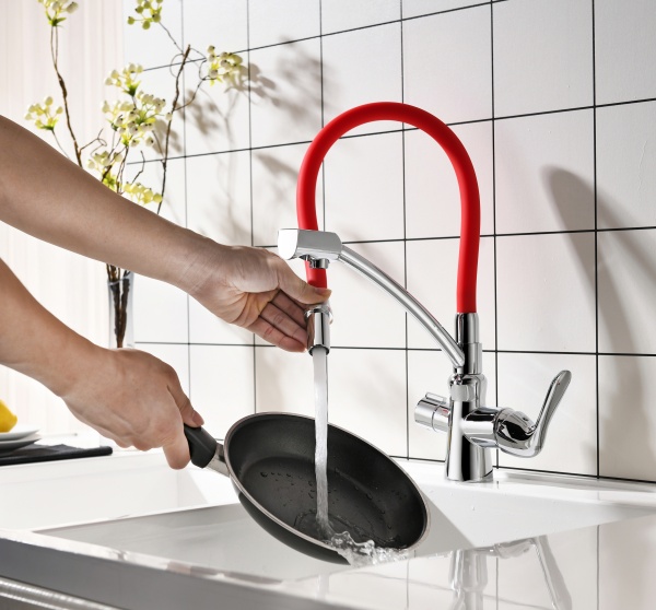 Смеситель для кухни Lemark Comfort LM3070C-Red  