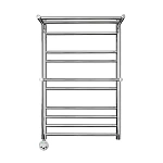 Полотенцесушитель электрический Lemark Pramen П10  50x80 LM33810E L хром