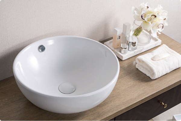 Раковина накладная круглая BelBagno  BB1077 фаянс цвет белый