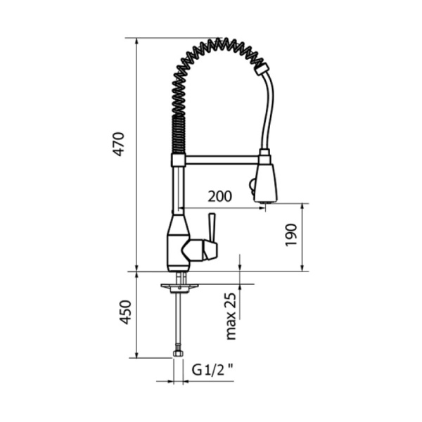 Смеситель для кухни Webert Conic CN920602015 без подключения к фильтру хром