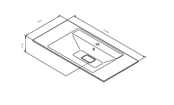 Раковина  прямоугольная Am.Pm Inspire V2.0 M50AWPX1001WG искусственный мрамор цвет белый матовый