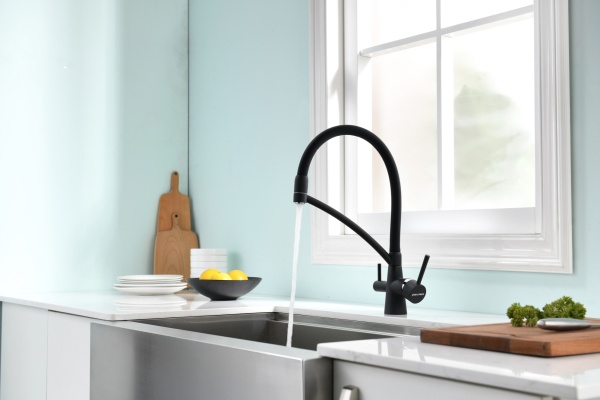 Смеситель для кухни Paulmark Siegen Si213111-AN с подключением к фильтру антрацит