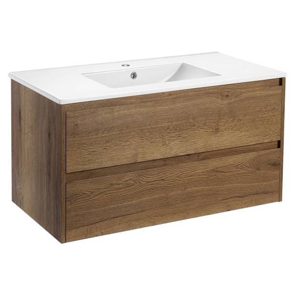Тумба  подвесная Vincea Gio VMC-2G100TO 100 см  2 ящика цвет T.Oak 