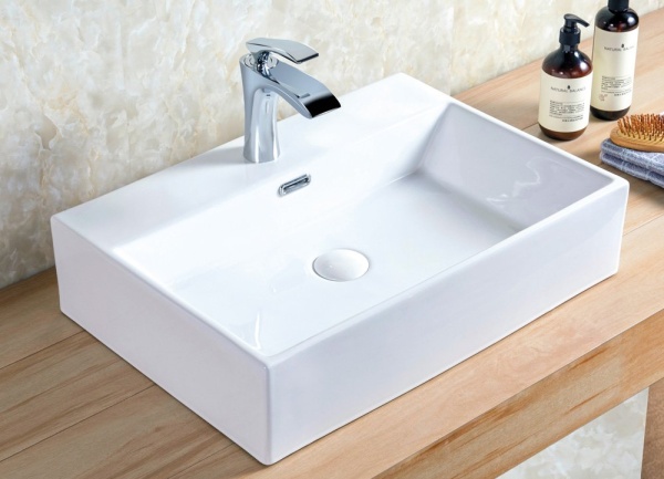 Раковина накладная прямоугольная BelBagno  BB1340 фаянс цвет белый