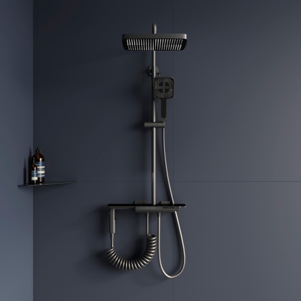 Душевая система со смесителем RGW Shower Panels 51140135-11 монтаж настенная с термостатом хром