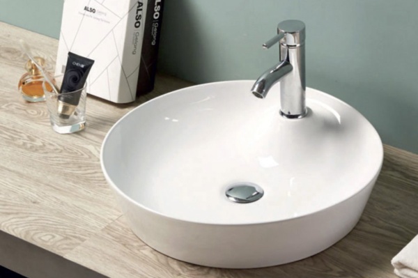 Раковина накладная круглая BelBagno  BB1306 фаянс цвет белый