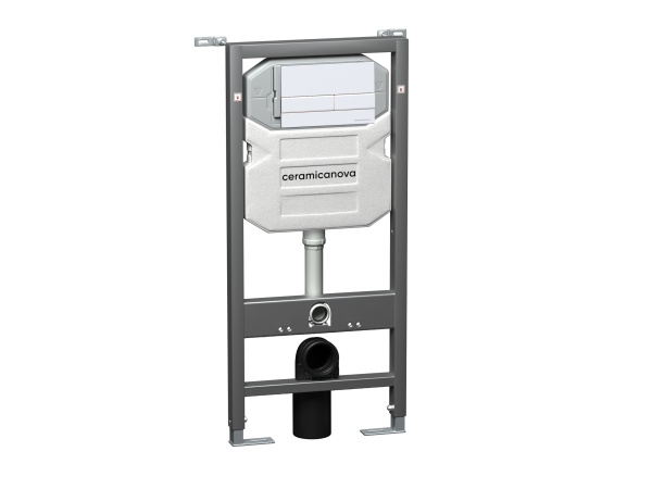 Комплект инсталляции с подвесным унитазом Ceramica Nova Metropol CN4002_1002W_1000 крышка-сиденье в комплекте быстросъемное с микролифтом, клавиша смыва в комплекте белая