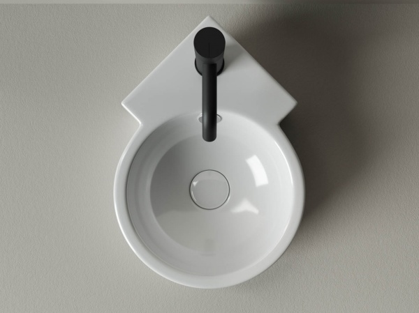 Раковина подвесная угловая Ceramica Nova Element CN5019 фарфор цвет белый
