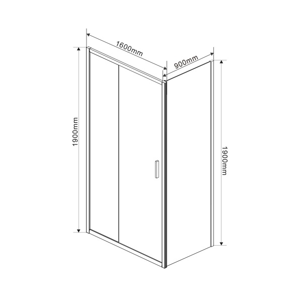 Душевой угол Vincea Garda VSR-1G9016CL прямоугольный 160x90 стекла прозрачные, профиль хром