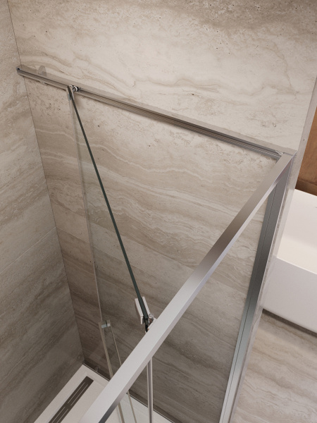 Душевая дверь складная Cezares Lux LUX-B-FS-1-90-C-CR 90 см стекла прозрачные профиль хром