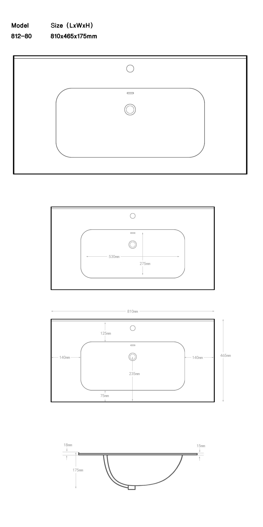 Раковина мебельная прямоугольная Aquanet Flat 00329255 керамика цвет черный матовый