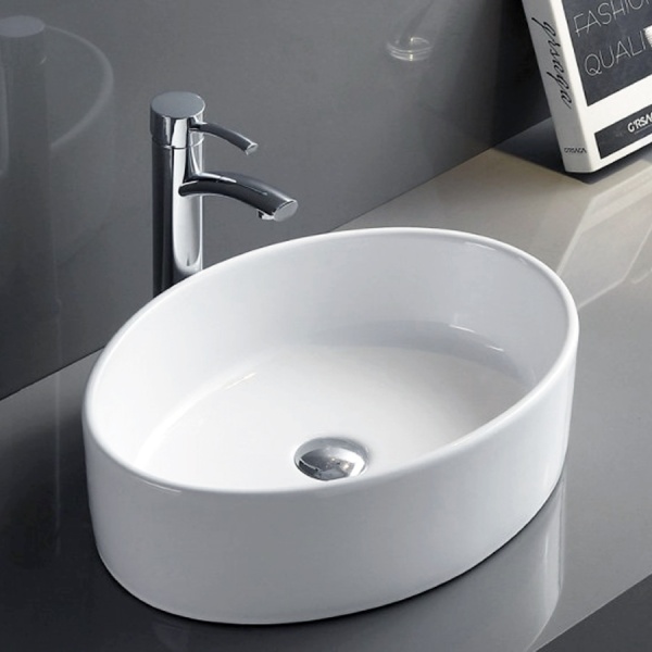 Раковина накладная овальная Maretti Eleganza EN13NS82-844 фарфор цвет белый