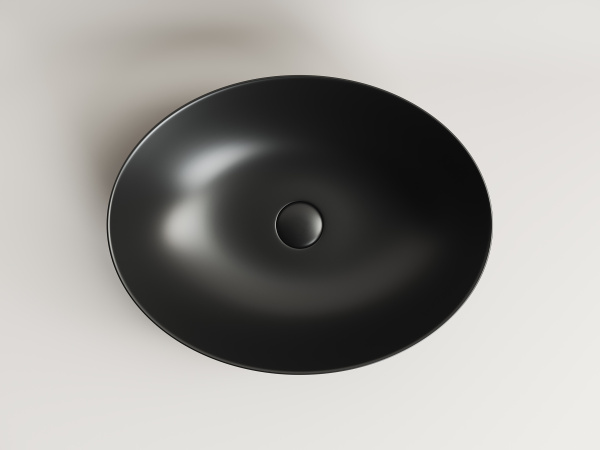 Раковина накладная овальная Ceramica Nova Element CN6017MB фарфор цвет черный матовый