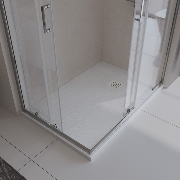 Душевой поддон низкий BelBagno Uno TRAY-MR-UNO-AH-120/80-35-W-BO прямоугольный литьевой мрамор 120x80 белый
