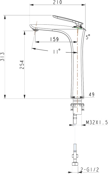 Смеситель для раковины Timo Helmi 4011/03F черный