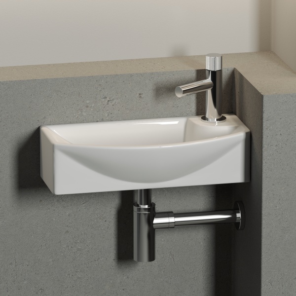 Раковина подвесная прямоугольная Ceramica Nova Element CN6038L фарфор цвет белый