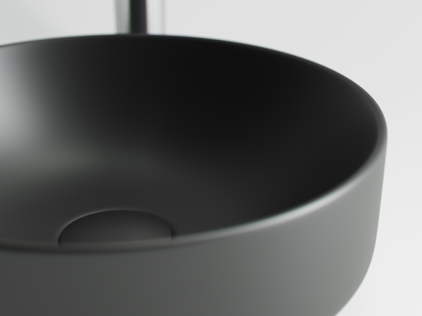Раковина накладная круглая Ceramica Nova Element CN6007 фарфор цвет черный матовый