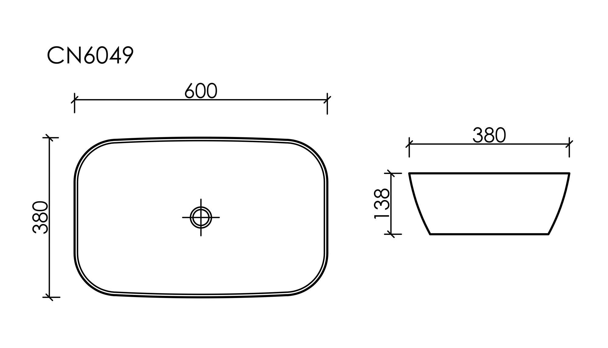 Раковина накладная овальная Ceramica Nova Element CN6049 фарфор цвет белый