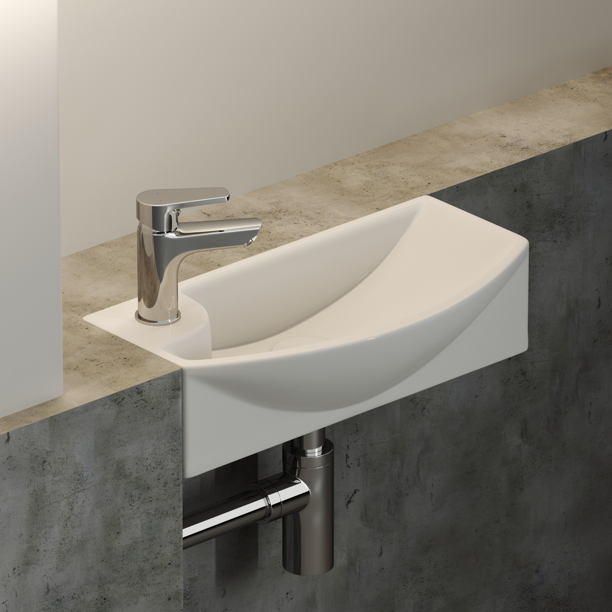 Раковина подвесная прямоугольная Ceramica Nova Element CN6038R фарфор цвет белый