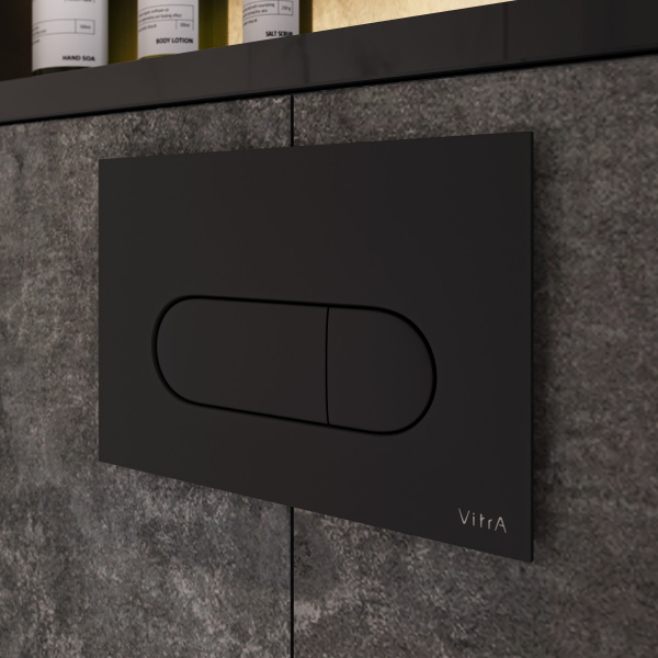 Кнопка смыва механическая VitrA Root Round 740-2211 цвет черный матовый