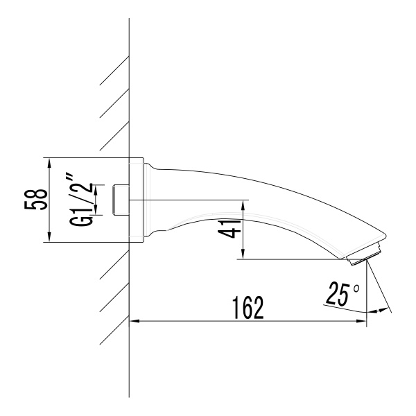 Излив для ванны Lemark  LM3781GM графит 