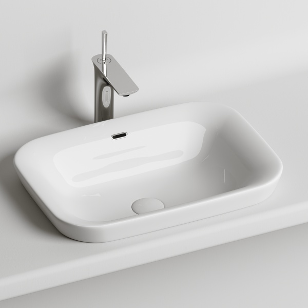 Раковина встраиваемая сверху прямоугольная Ceramica Nova Element CN6041 фарфор цвет белый