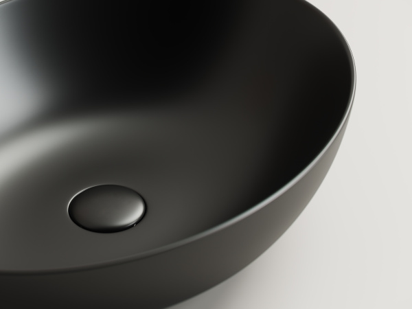 Раковина накладная овальная Ceramica Nova Element CN6017MB фарфор цвет черный матовый