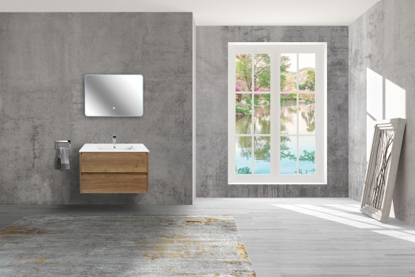 Тумба  подвесная Vincea Gio VMC-2G800TO 80 см  2 ящика цвет T.Oak 