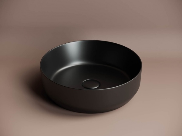 Раковина накладная круглая Ceramica Nova Element CN6022MB фарфор цвет черный матовый