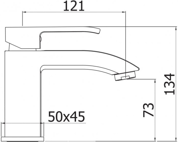 Смеситель для раковины Cezares Livello LIVELLO-LSM1-01-W0 