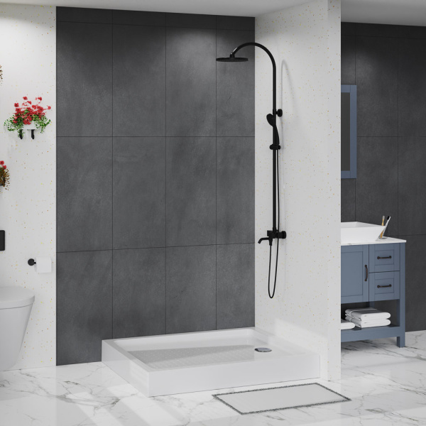 Душевой поддон низкий BelBagno  TRAY-BB-AH-120/100-15-W прямоугольный акрил 120x100 белый