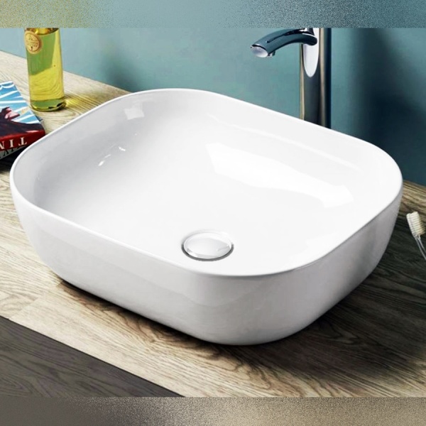 Раковина накладная прямоугольная Maretti Florenza FL13NS25-844 фарфор цвет белый