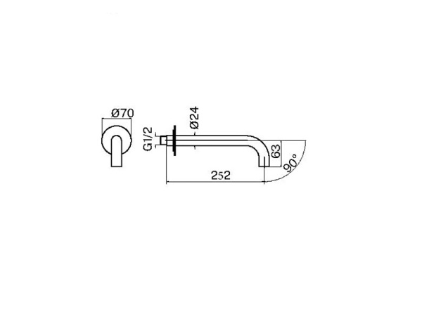 Излив для ванны Plumberia Selection IXO SPT0258OR золото 24К 