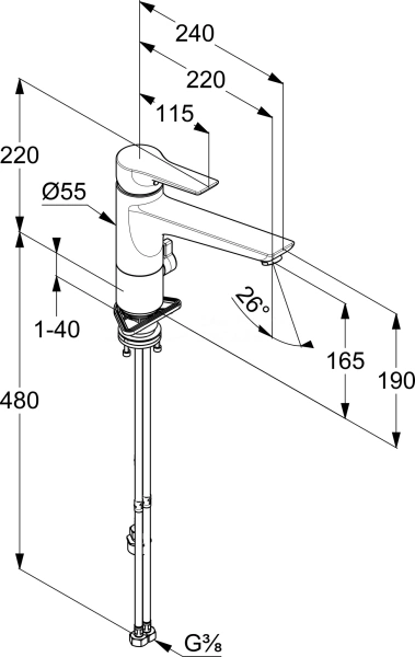 Смеситель для кухни Kludi Mix 329070575 без подключения к фильтру хром