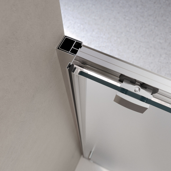 Душевая дверь BelBagno Luce LUCE-BF-1-120-P-Cr 120 см стекла рифленые, профиль хром