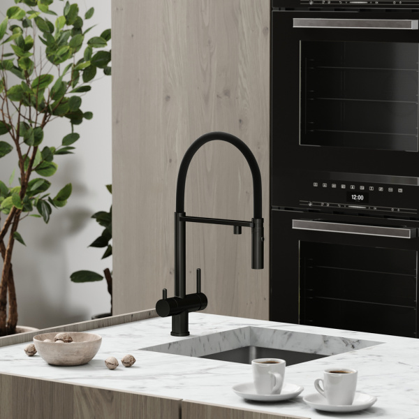 Смеситель для кухни Sancos Imola SC4010MB с подключением к фильтру матовый черный/черный