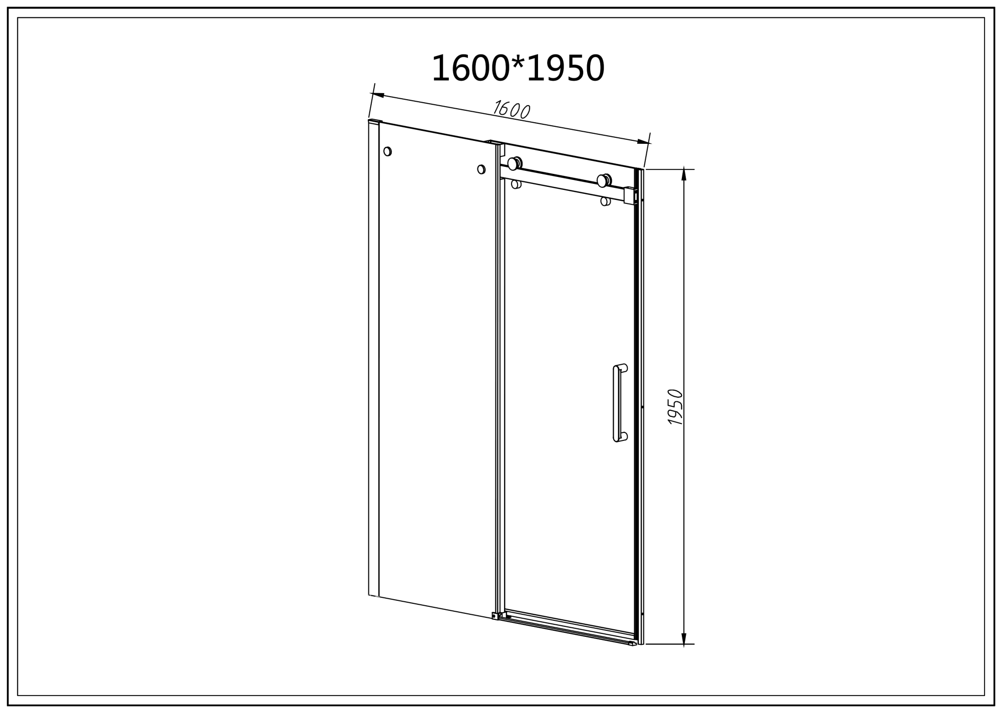 Душевая дверь Vincea Como-N VDS-4CN160CGB 160 см стекла тонированные, профиль черный