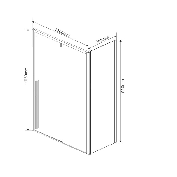 Душевой угол Vincea Lugano VSR-1L9012CL-1 прямоугольный 120x90 стекла прозрачные, профиль хром
