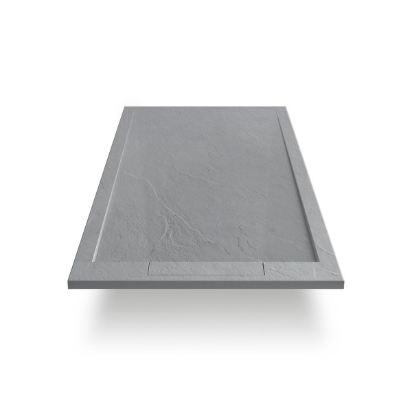 Душевой поддон низкий Vincea VST-4SRL VST-4SRL8012G прямоугольный литьевой мрамор 120x80 серый матовый