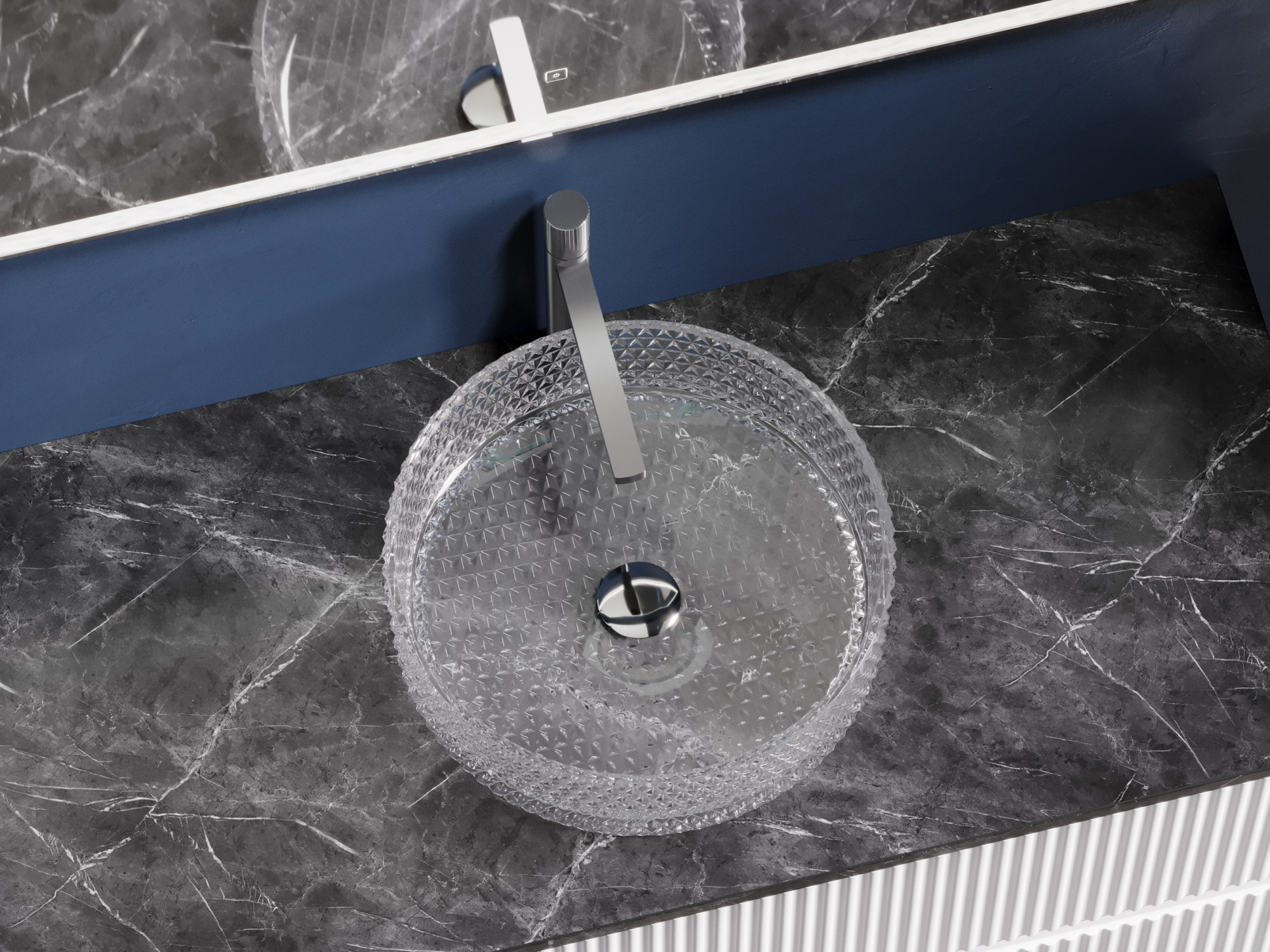 Раковина накладная круглая Ceramica Nova Cristal CN6062 стекло цвет прозрачный