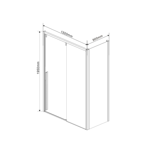 Душевой угол Vincea Lugano VSR-1L9015CLB-1 прямоугольный 150x90 стекла прозрачные, профиль черный