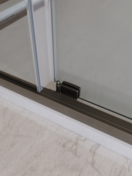 Душевой угол Cezares Lux LUX-AH-FS-11-100/90-C-GM прямоугольный 100x90 стекла прозрачные, профиль оружейная сталь