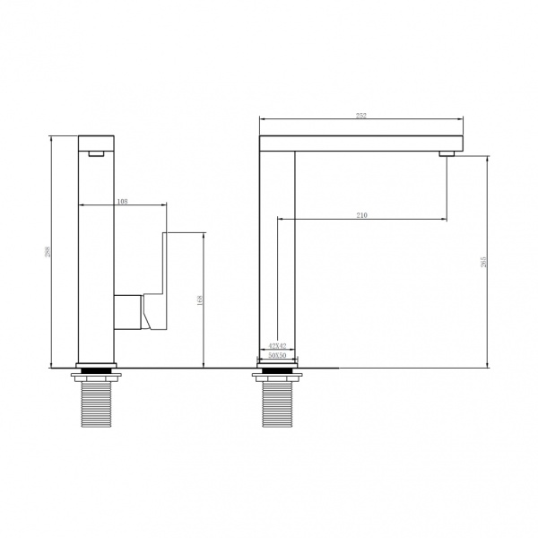 Смеситель для кухни Abber Daheim AF8214G без подключения к фильтру матовое золото