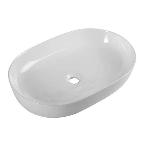 Раковина накладная овальная BelBagno  BB1348 фаянс цвет белый