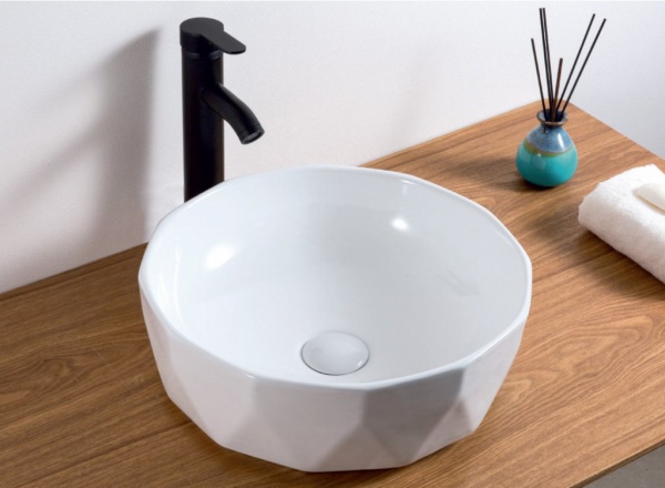 Раковина накладная круглая BelBagno  BB1409 фаянс цвет белый