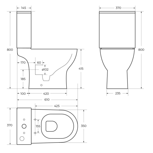 Чаша напольного унитаза BelBagno Lounge BB045CPR/SC цвет белый