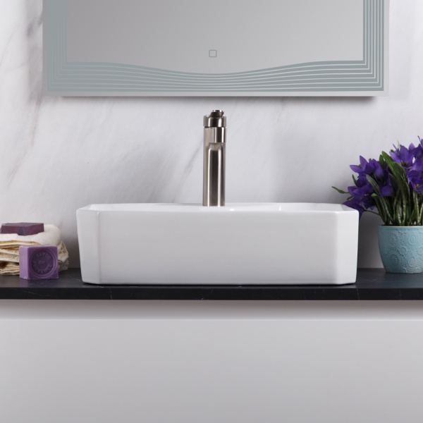 Раковина накладная нестандартная BelBagno  BB1387 фаянс цвет белый