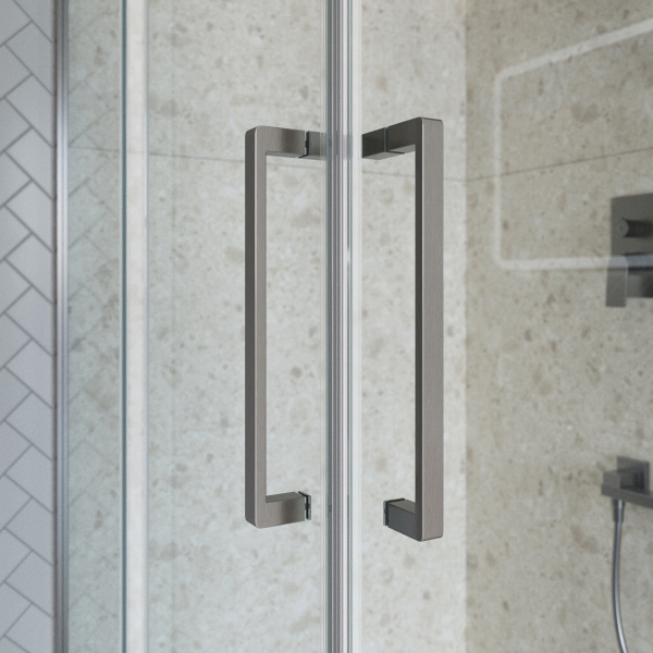 Душевой угол BelBagno Marino MARINO-2-AH-2-120/90-C-GM прямоугольный 120x90 стекла прозрачные, профиль оружейная сталь