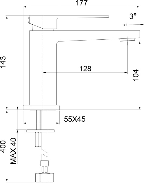 Смеситель для раковины Webert Pegaso PE830102794SSE золото матовое